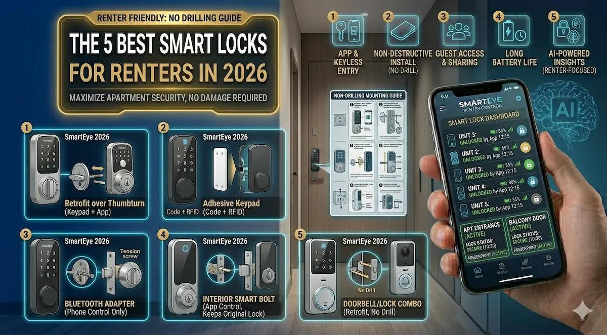 best smart locks for renters no drilling