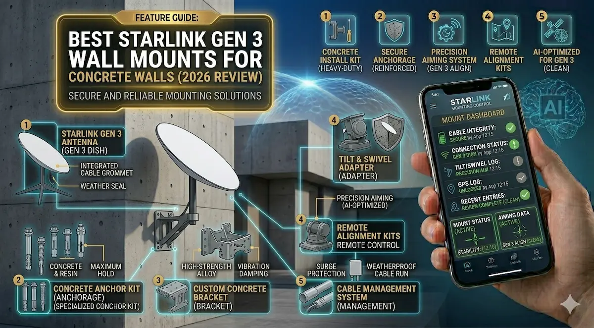 best starlink gen 3 wall mounts