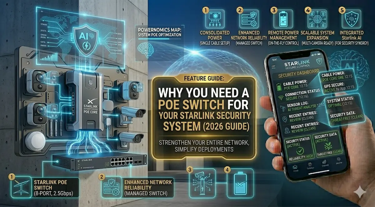 PoE switch for Starlink security cameras