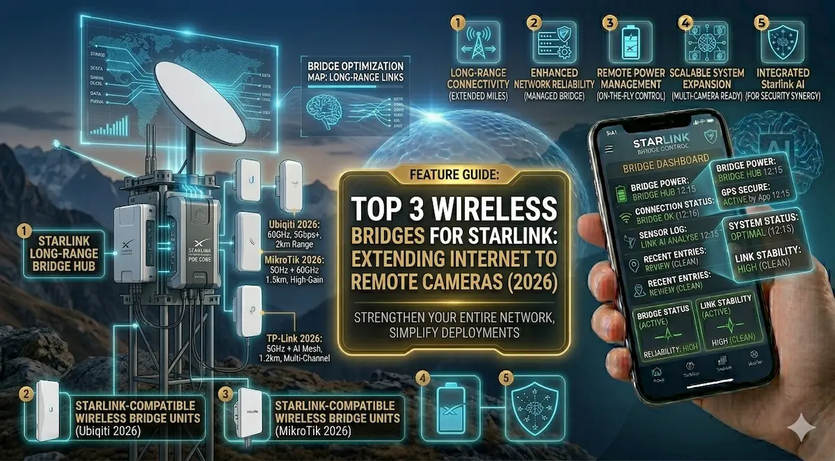 best wireless bridge for Starlink security cameras