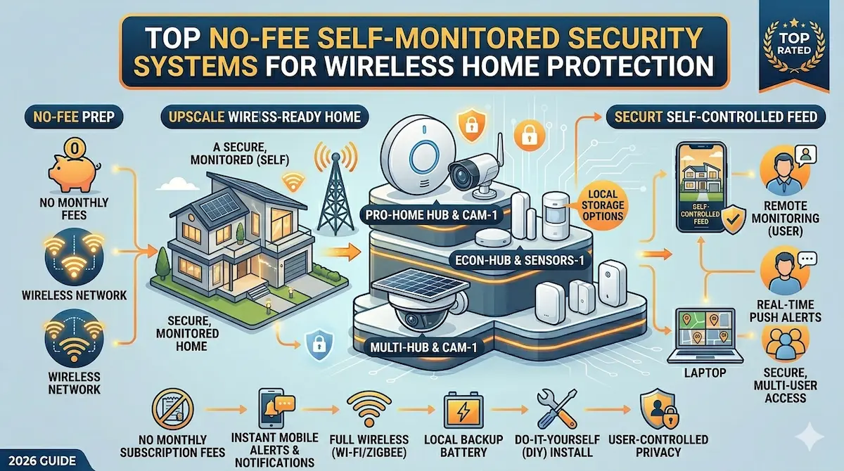 Top No-Fee Self-Monitored Security Systems for Wireless Home Protection