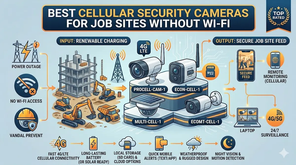 Best Cellular Security Cameras for Job Sites Without Wi-Fi