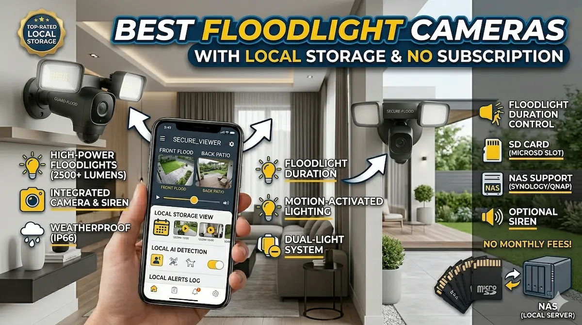 Best Floodlight Cameras with Local Storage and No Subscription